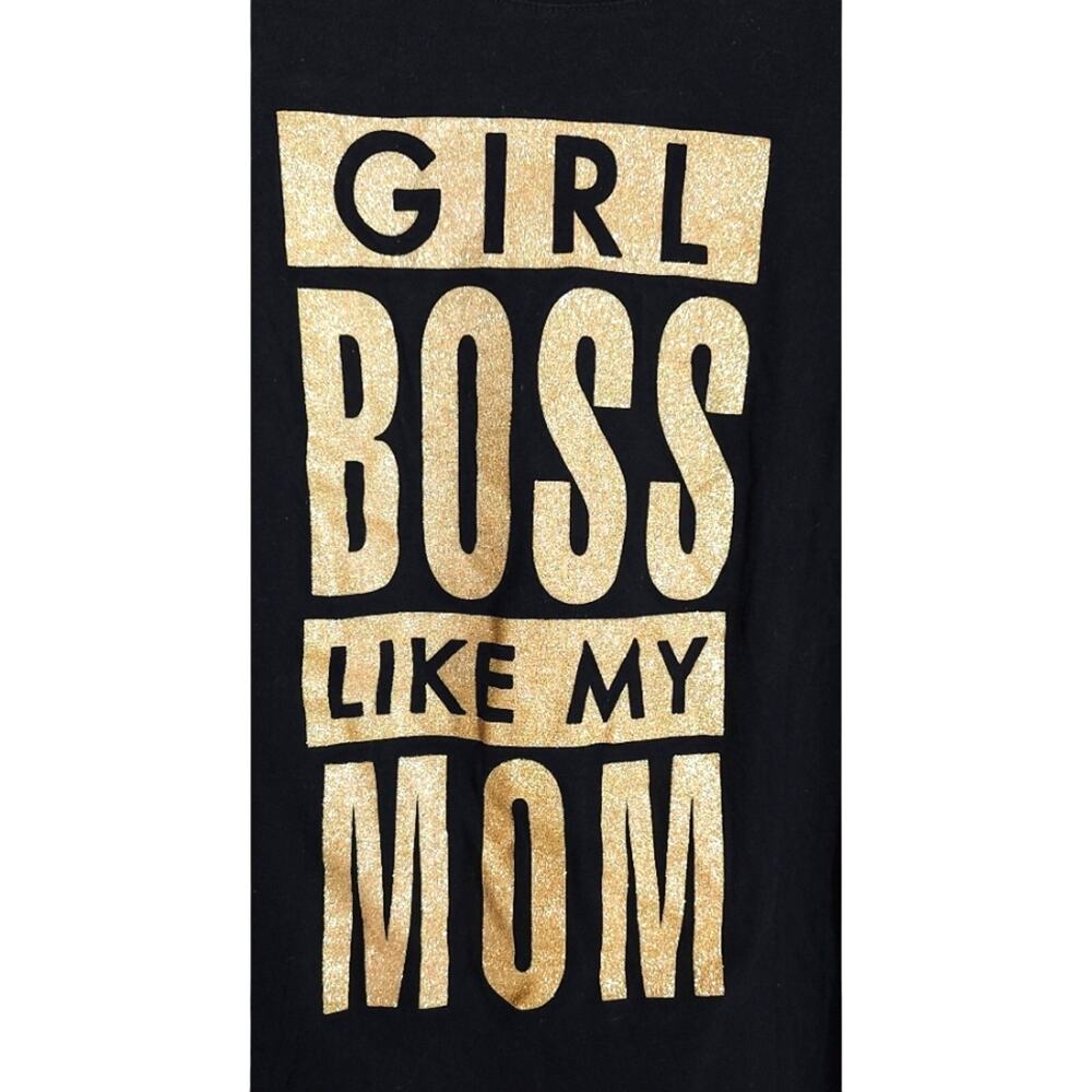 Girl's Tee | Girl Boss Like My Mom Tee | L 14 | Black Short Sleeve | NWOT